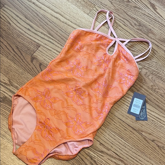 ELEVÉ Noelle - Tiger Lily lace Leotard- women’s L - Picture 1 of 4